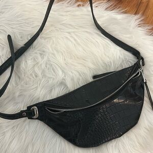 Faux leather belt bag